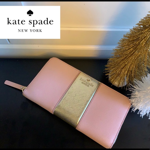 kate spade Handbags - ♠️Kate Spade Pink and Gold Wallet